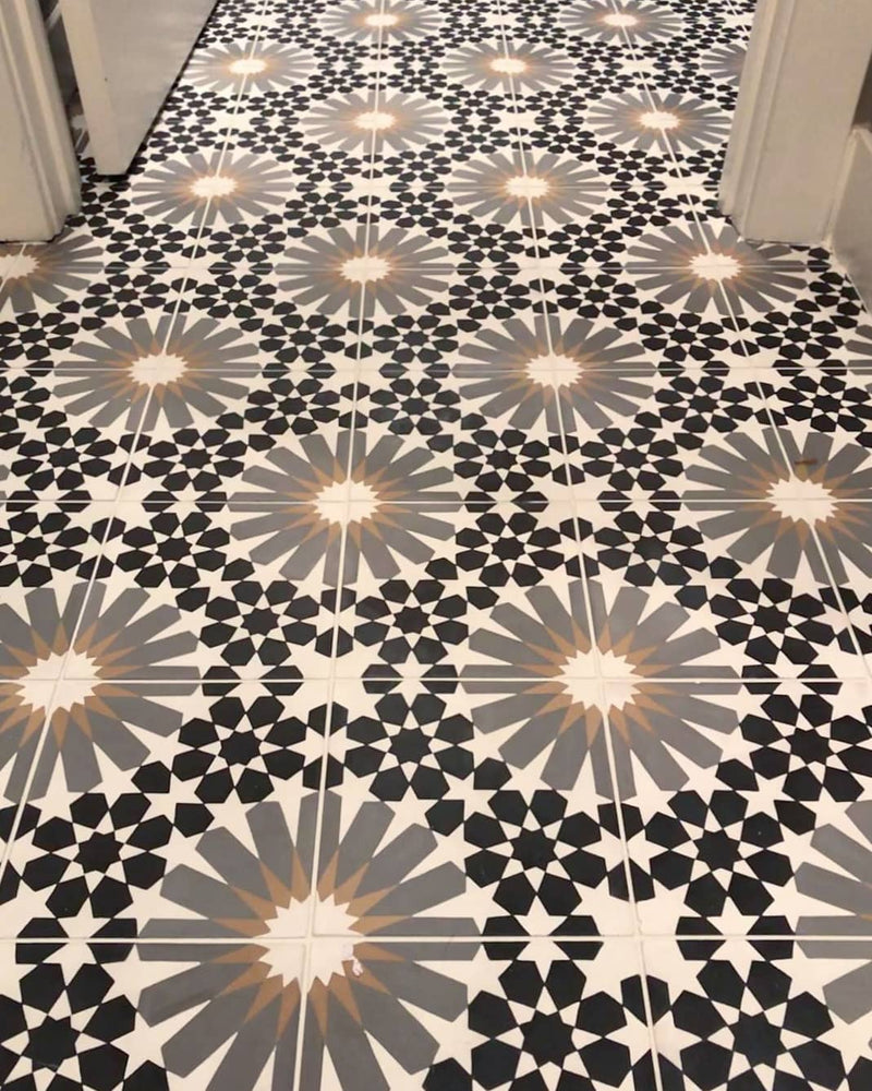 These classic Marie 5 cement tiles are perfect for backsplashes, accent walls, and stunning floors.