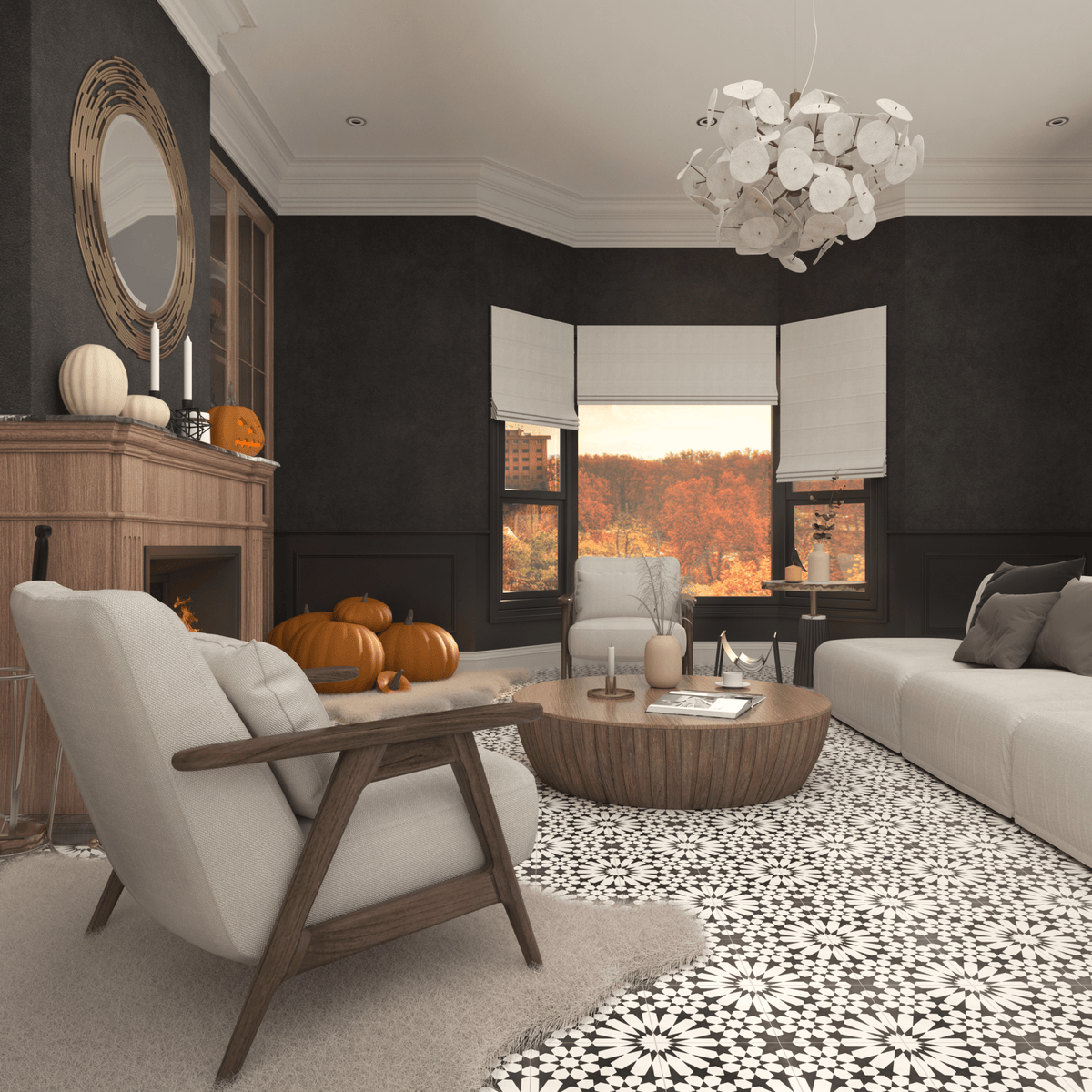 Marie Series: 8” x 8” - LiLi Tile living room 