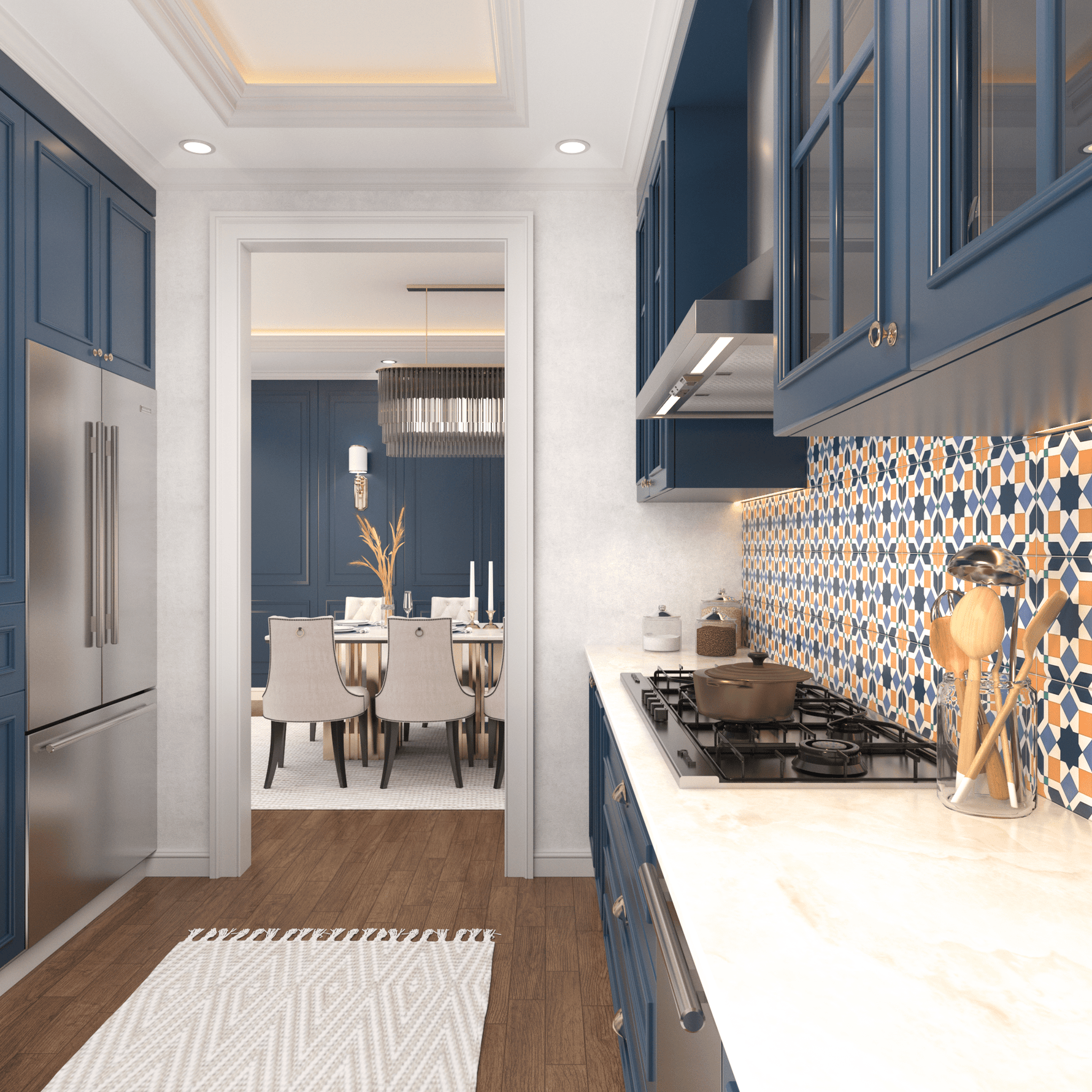 Marok Tile: 6” x 6” - LiLi Tile kitchen 