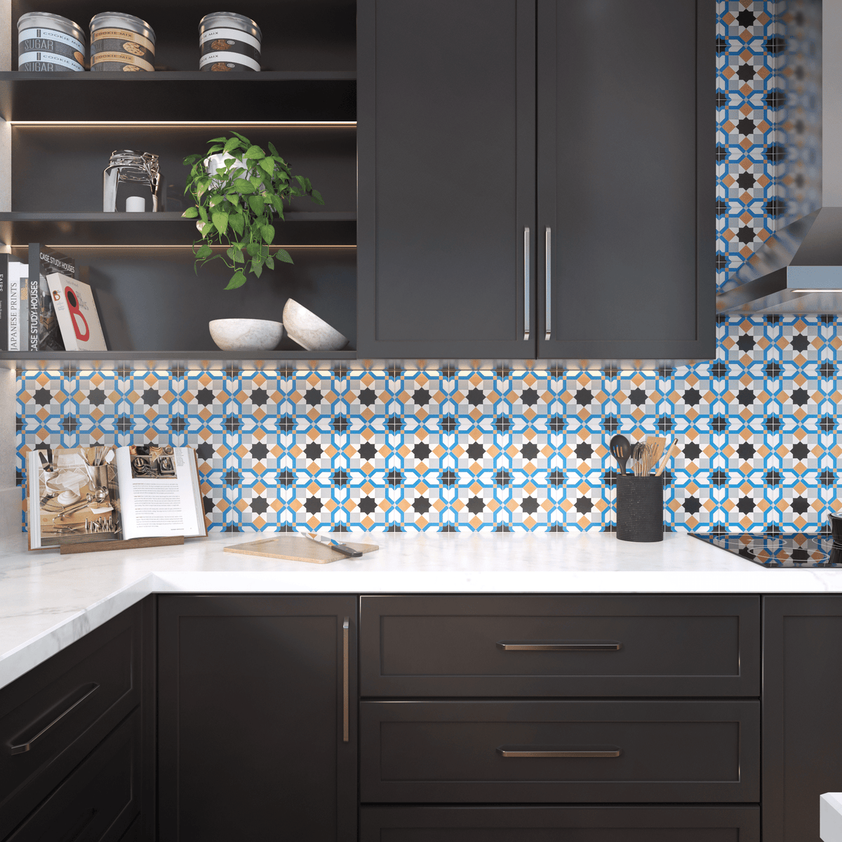 Marok Tile: 6” x 6” - LiLi Tile kitchen 