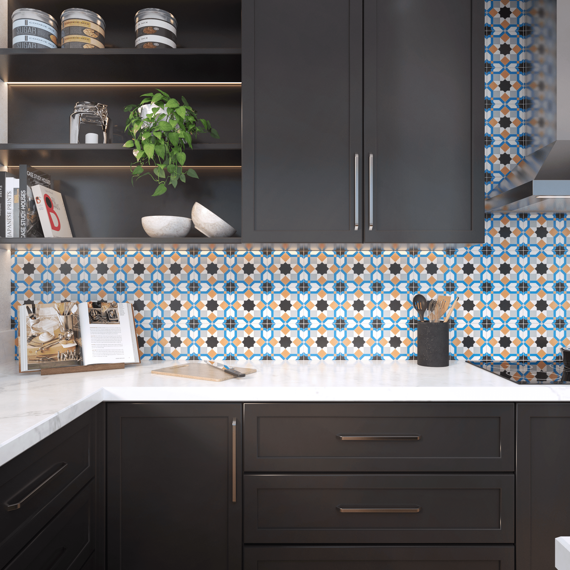 Marok Tile: 6” x 6” - LiLi Tile kitchen 