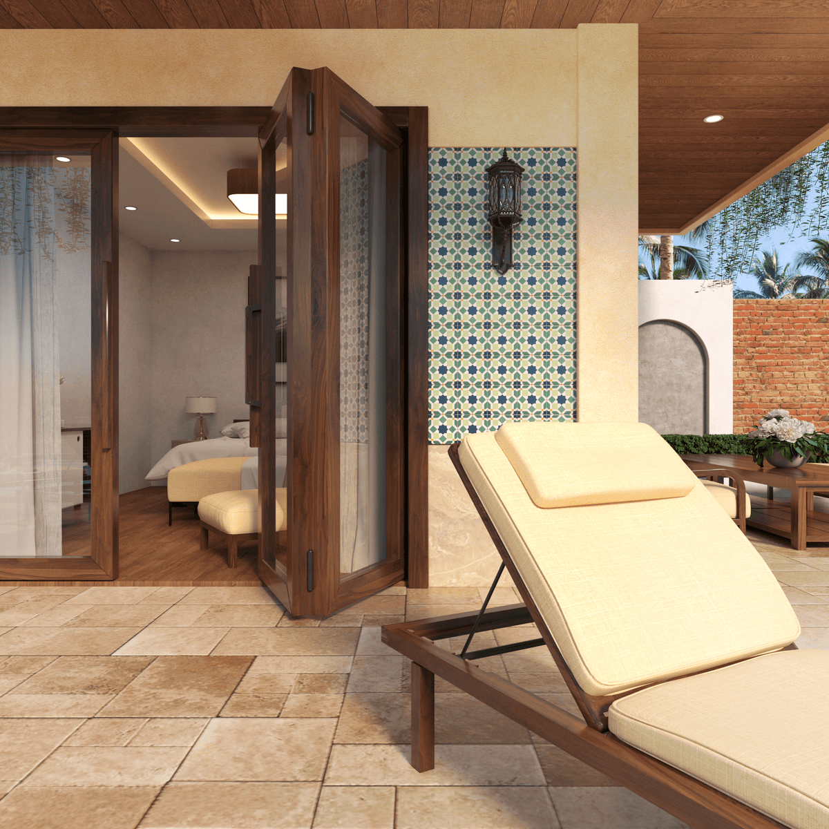 Marok Tile: 6” x 6” - LiLi Tile outside 