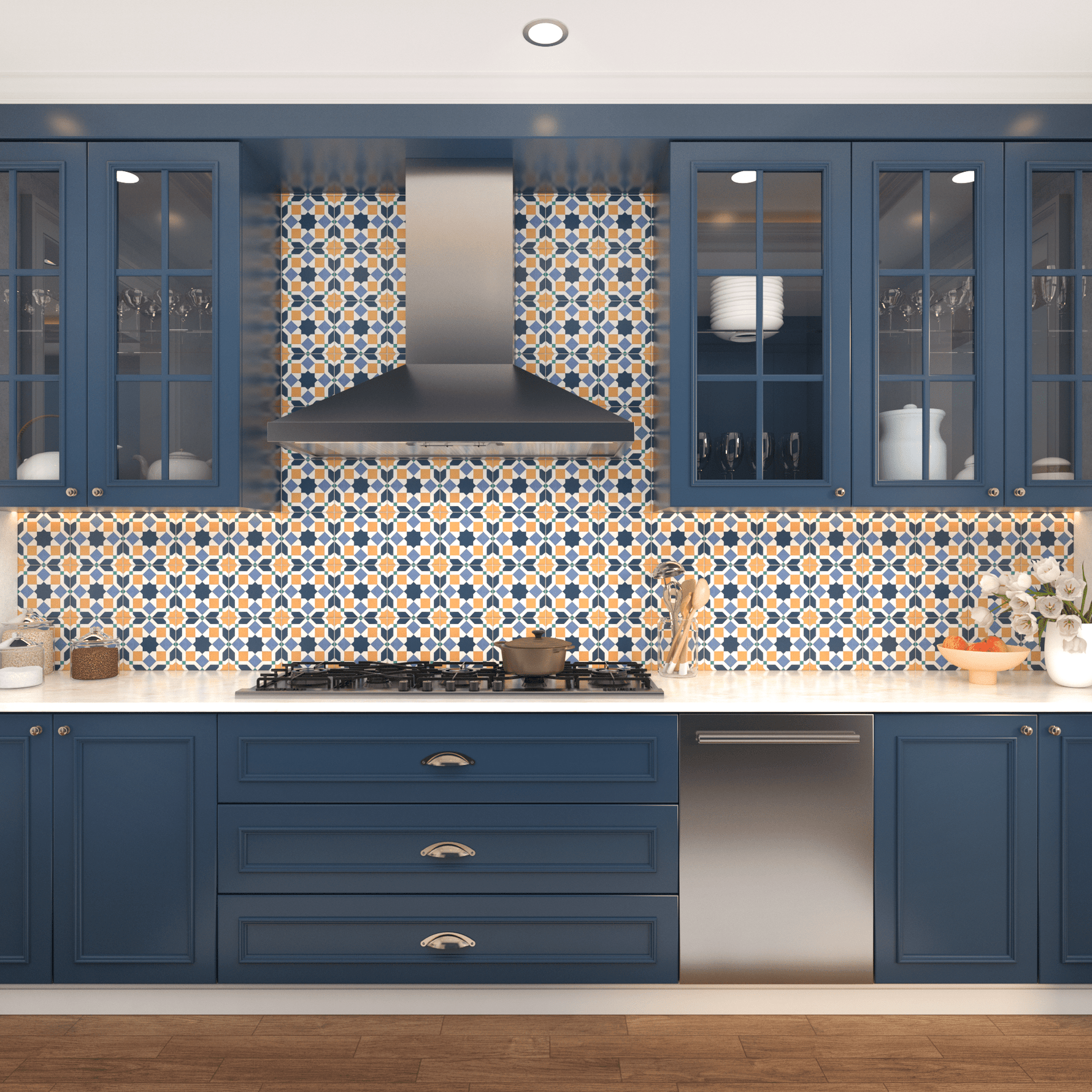 Marok Tile: 6” x 6” - LiLi Tile kitchen 