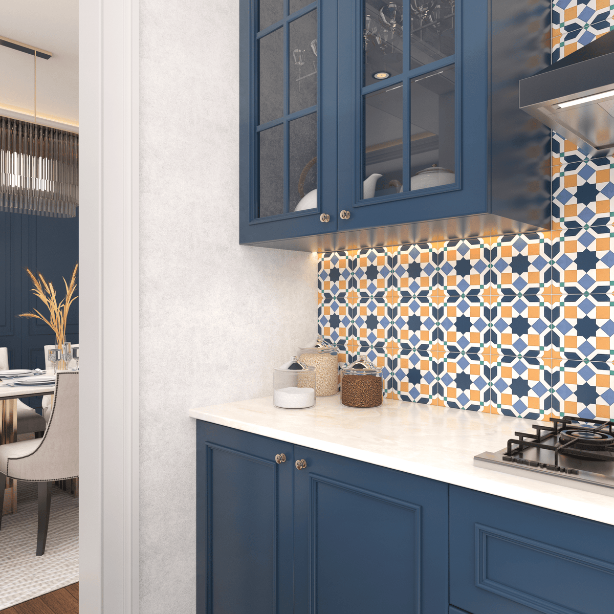 Marok Tile: 6” x 6” - LiLi Tile kitchen 