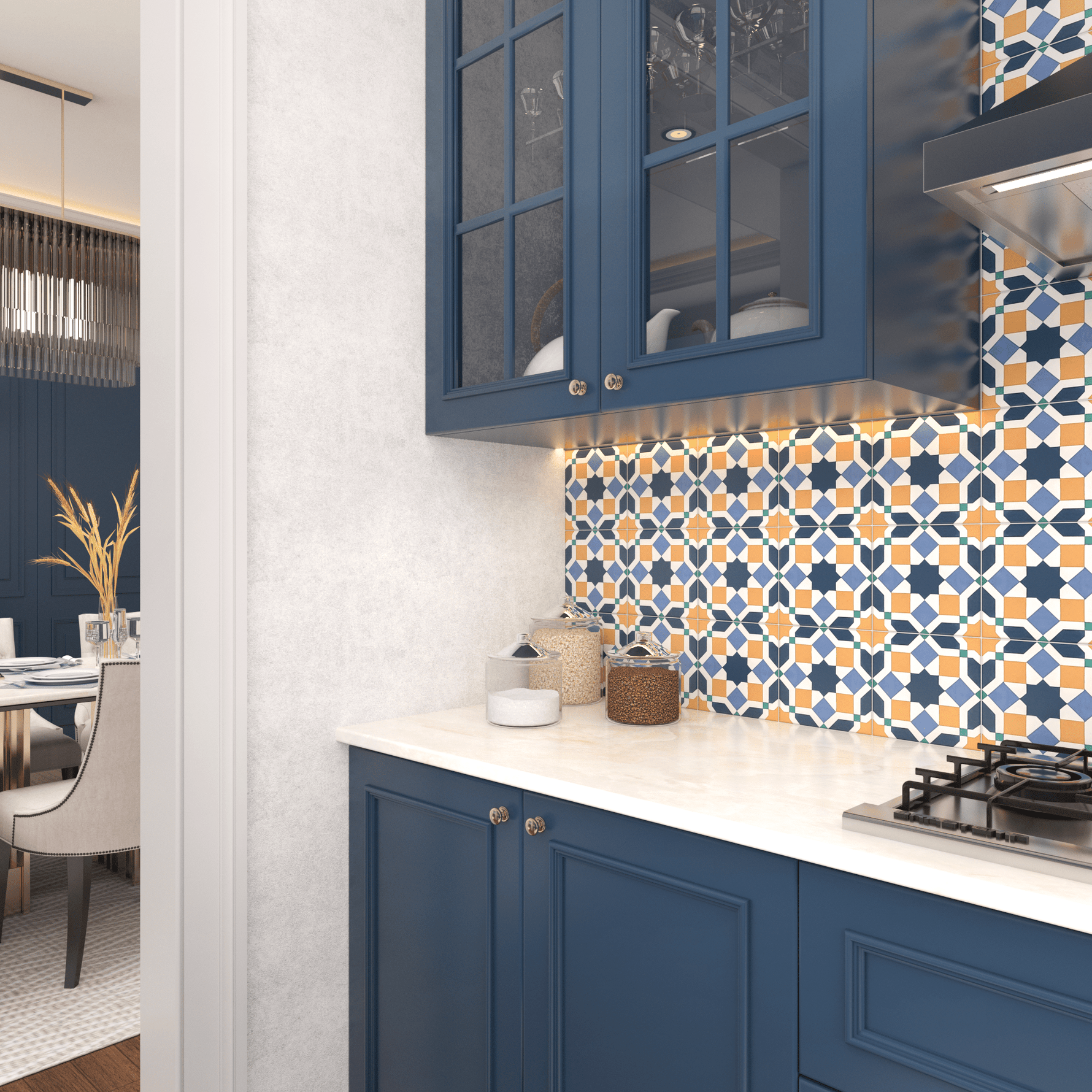 Marok Tile: 6” x 6” - LiLi Tile kitchen 