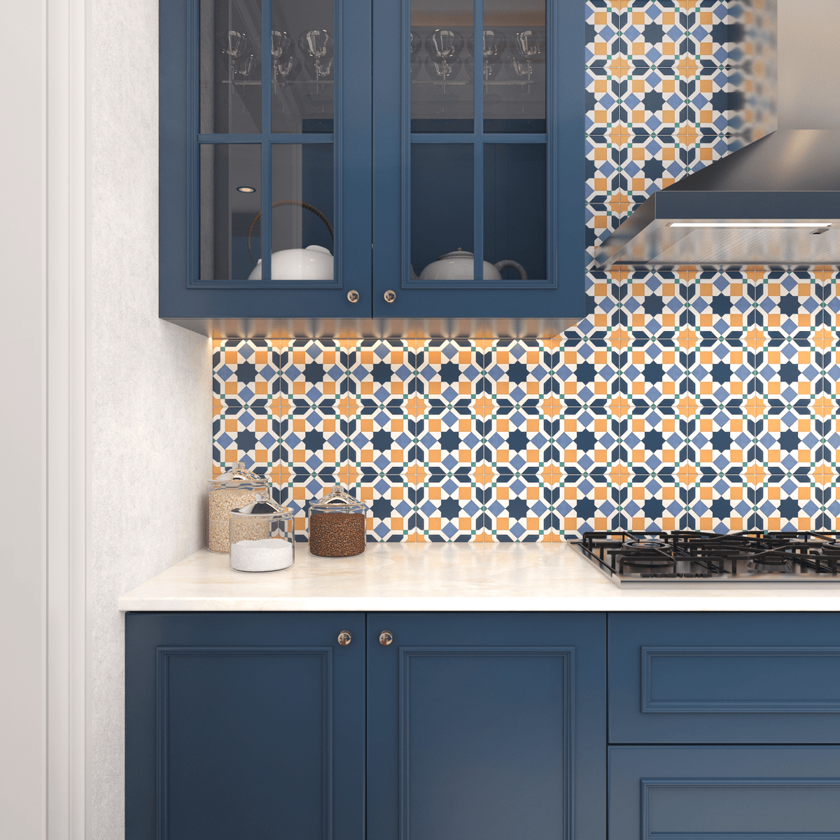 Marok Tile: 6” x 6” - LiLi Tile kitchen 