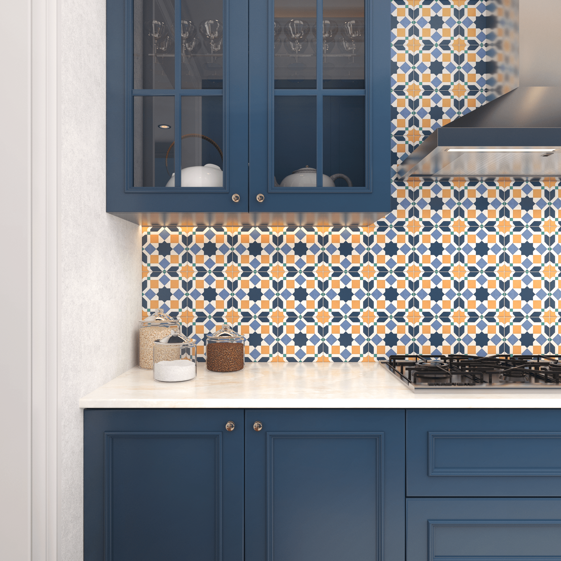 Marok Tile: 6” x 6” - LiLi Tile kitchen 