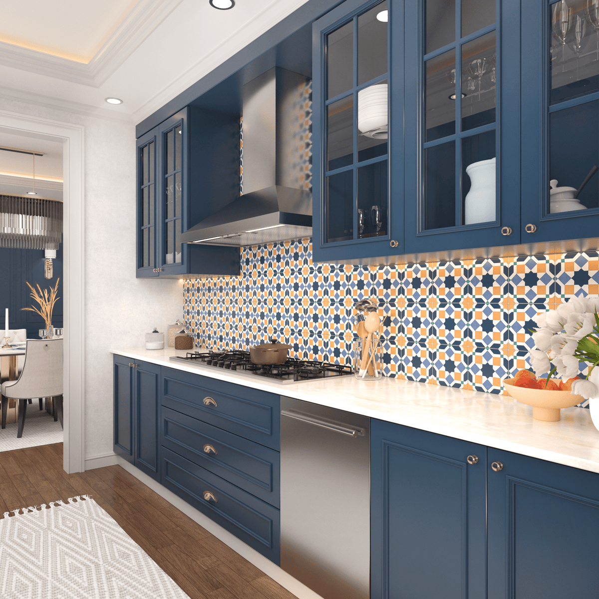 Marok Tile: 6” x 6” - LiLi Tile kitchen 