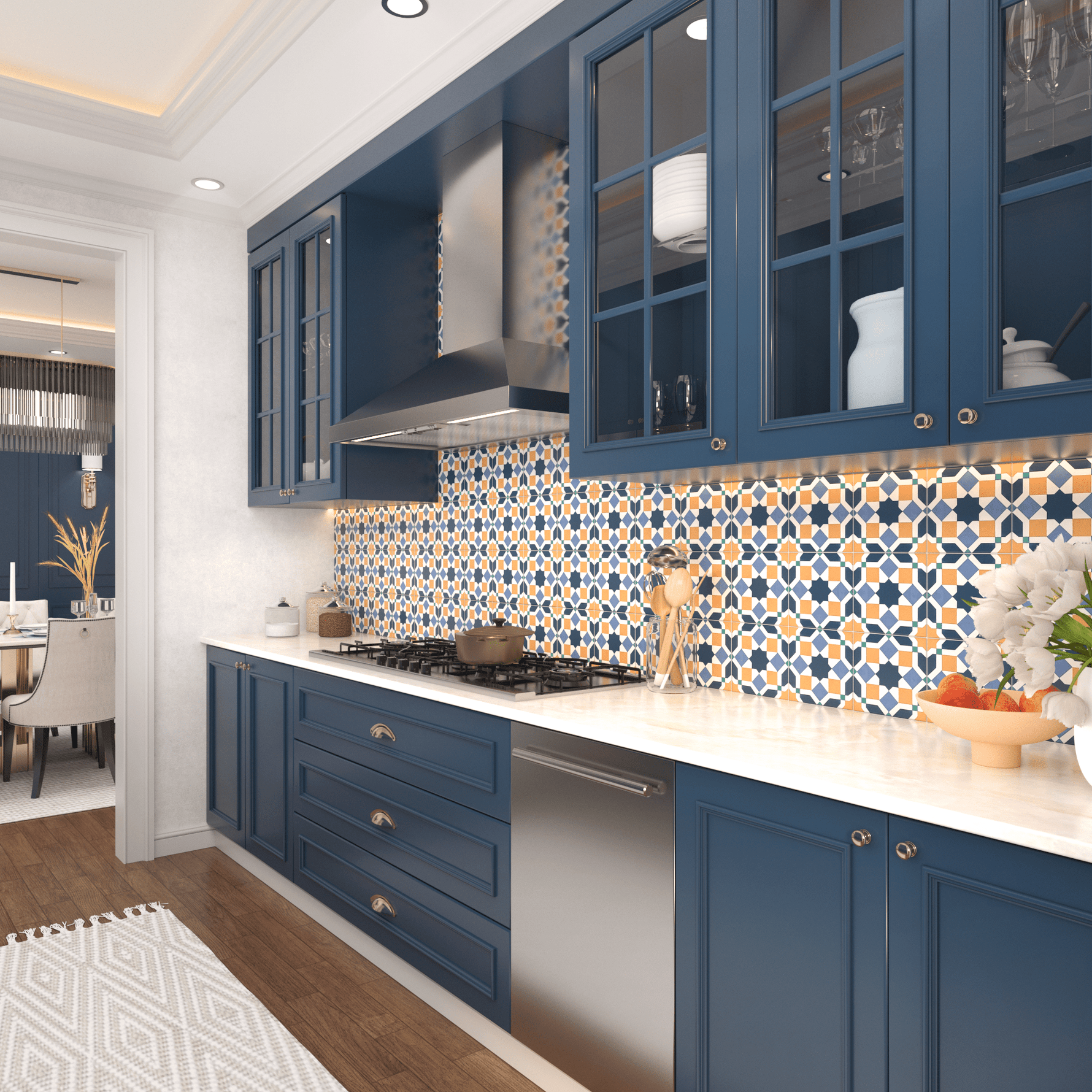 Marok Tile: 6” x 6” - LiLi Tile kitchen 