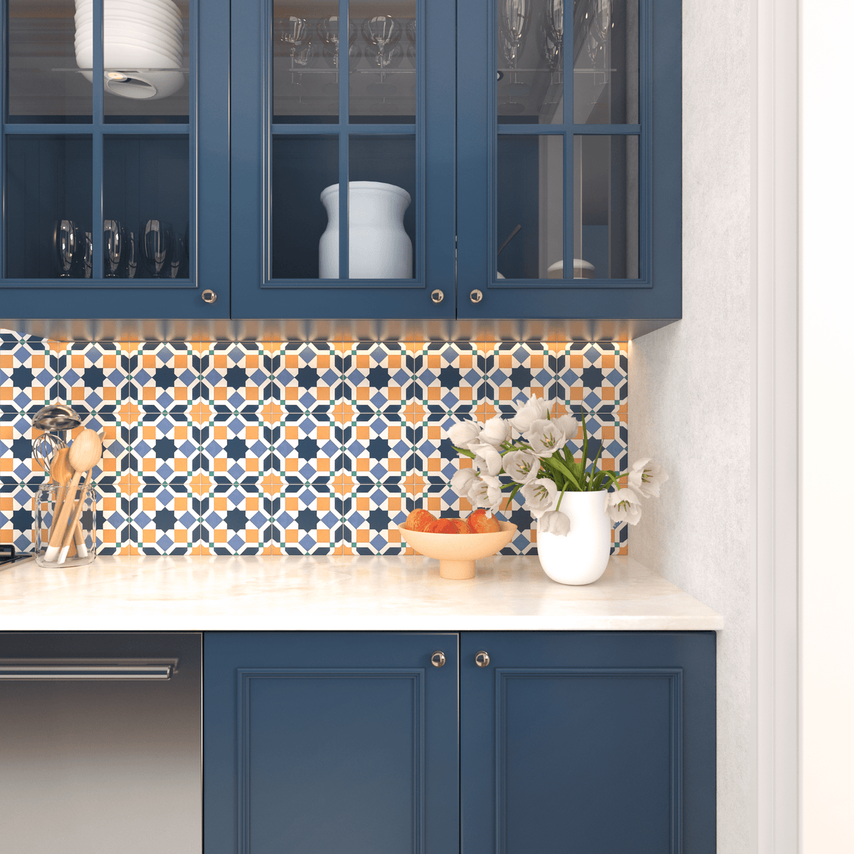 Marok Tile: 6” x 6” - LiLi Tile kitchen 