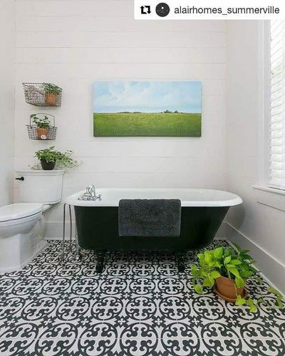 These Moroccan-inspired Marrakesh 1 cement tiles are perfect for backsplashes, accent walls, and stunning floors.