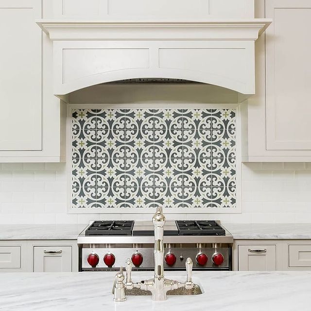 These Moroccan-inspired Marrakesh 3 cement tiles are perfect for backsplashes, accent walls, and stunning floors.
