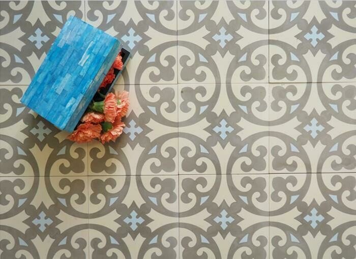 These Moroccan-inspired Marrakesh 4 cement tiles are perfect for backsplashes, accent walls, and stunning floors.