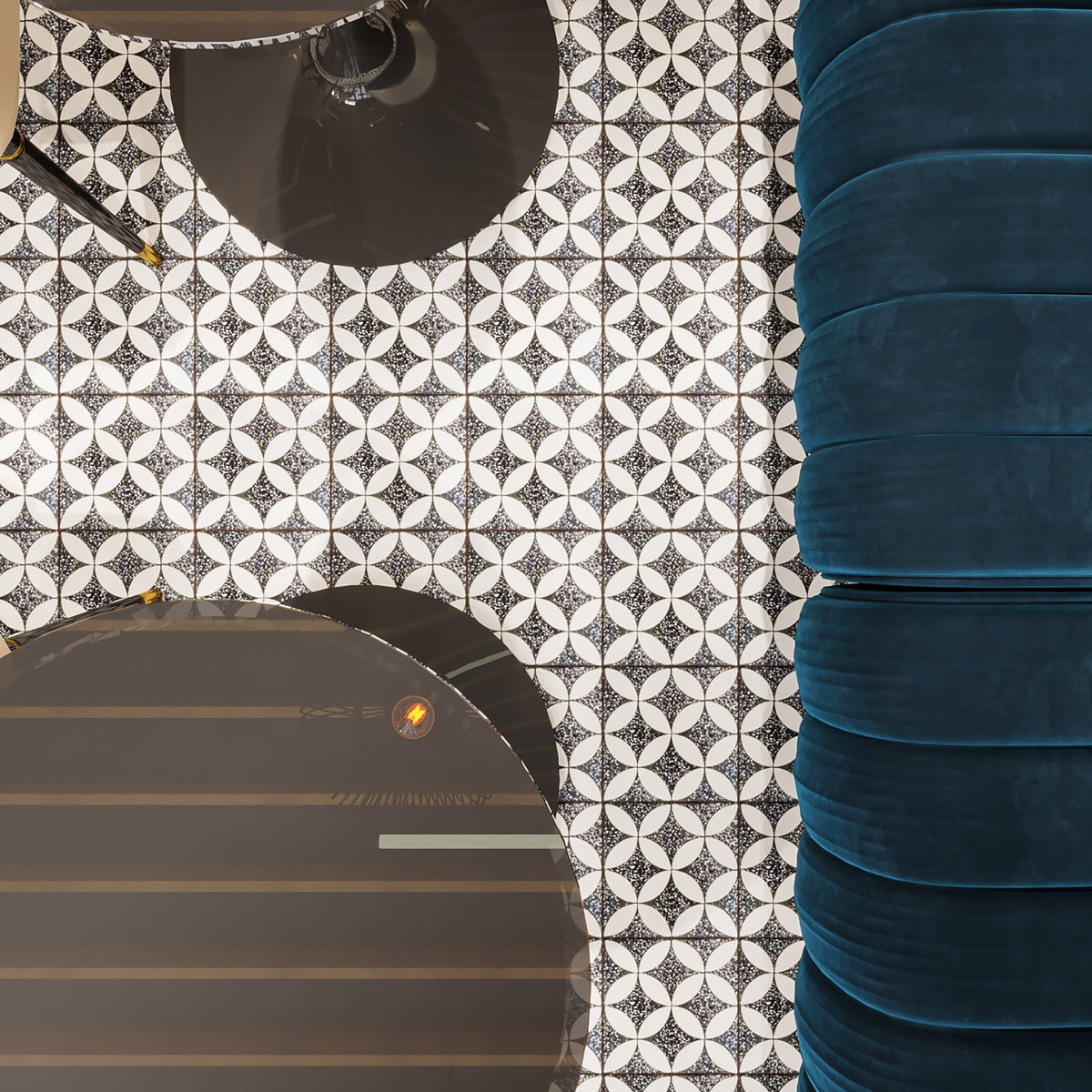Marta - Mother of Pearl Terrazzo Cement Tile - LiLi Tile 