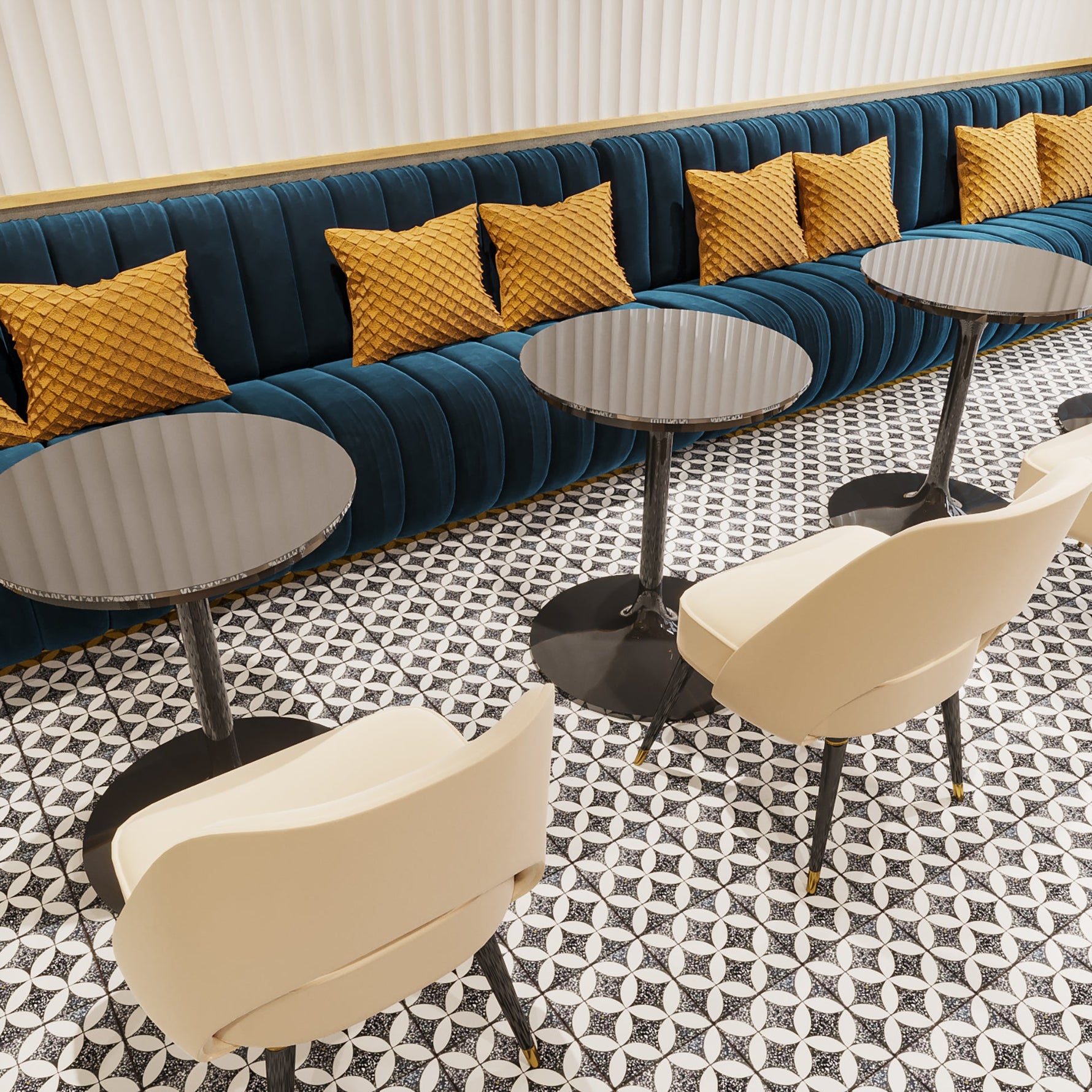 Marta - Mother of Pearl Terrazzo Cement Tile - LiLi Tile 