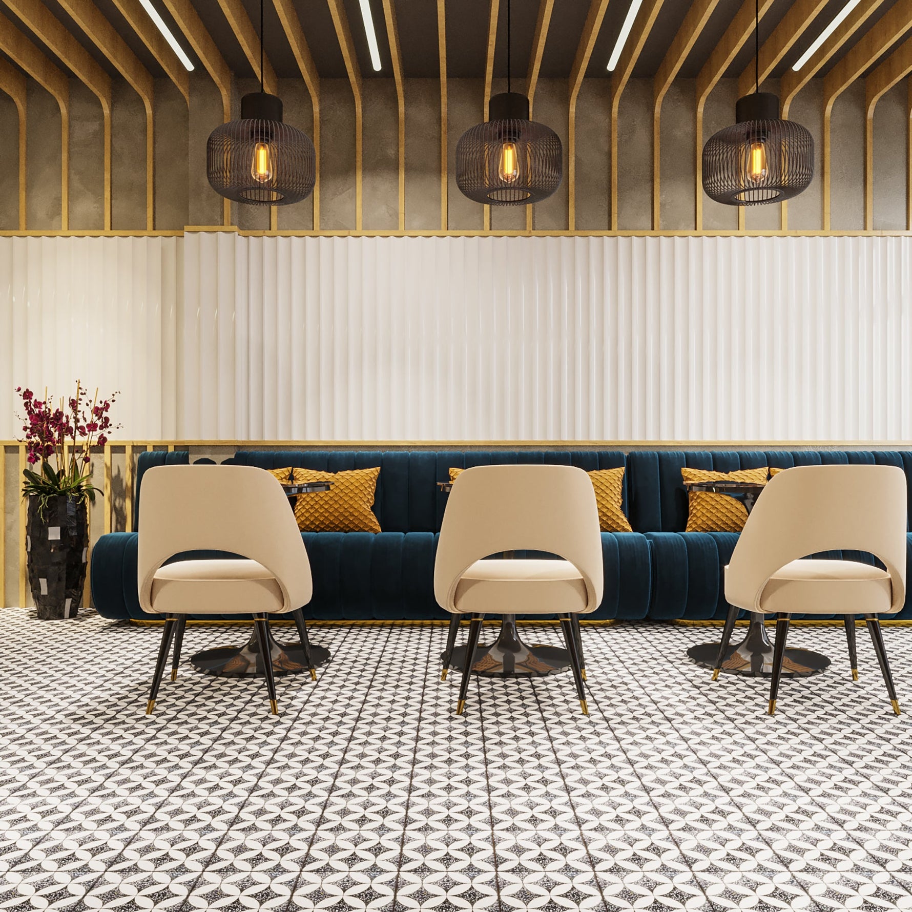 Marta - Mother of Pearl Terrazzo Cement Tile - LiLi Tile 