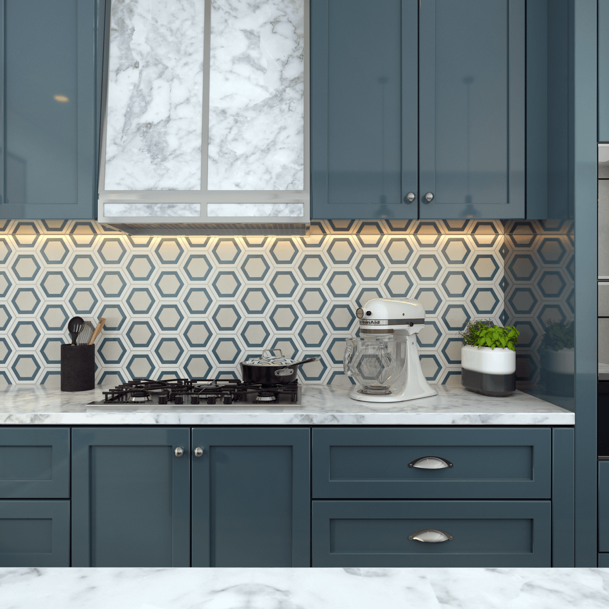 Miel Series Hexagon Tile: 6” x 7” - LiLi Tile 