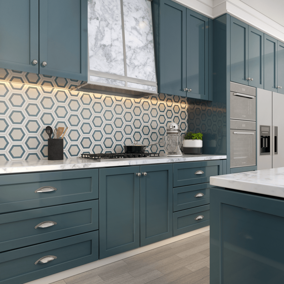 Miel Series Hexagon Tile: 6” x 7” - LiLi Tile 