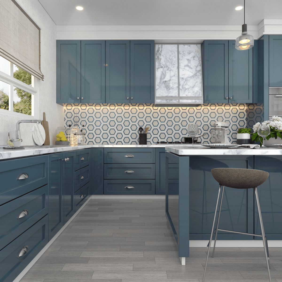 Miel Series Hexagon Tile: 6” x 7” - LiLi Tile 