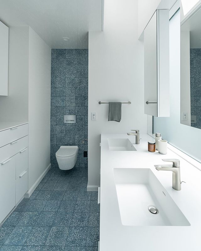 Mother of Pearl Terrazzo Tile: 8” x 8” - LiLi Tile bathroom 