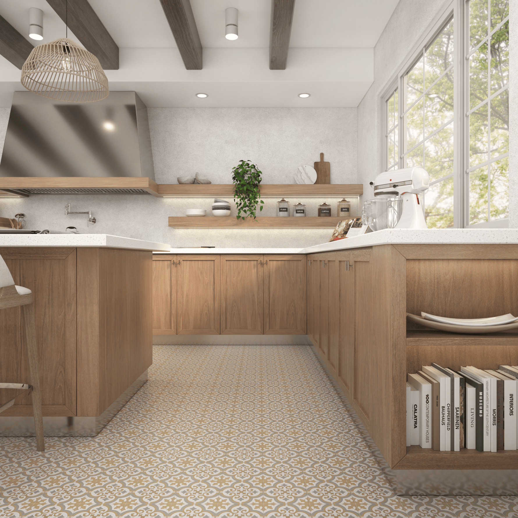 Nora Tile: 6” x 6” - LiLi Tile kitchen 