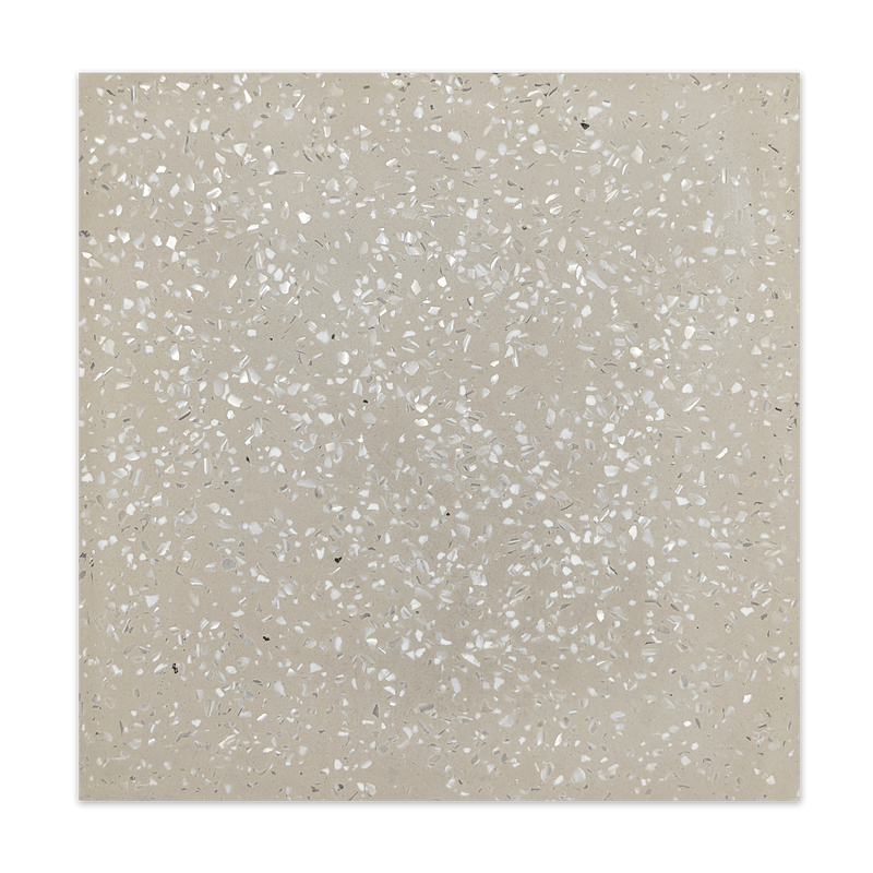 Ocean Wave/Sand Mother of Pearl Terrazzo Cement Tile