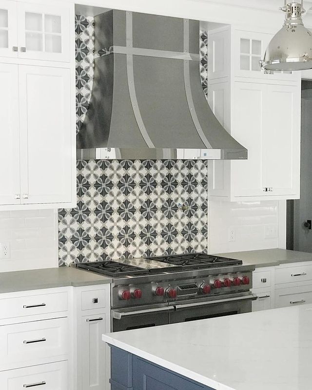 These sophisticated Paris 4 cement tiles are perfect for backsplashes, accent walls, and stunning floors.