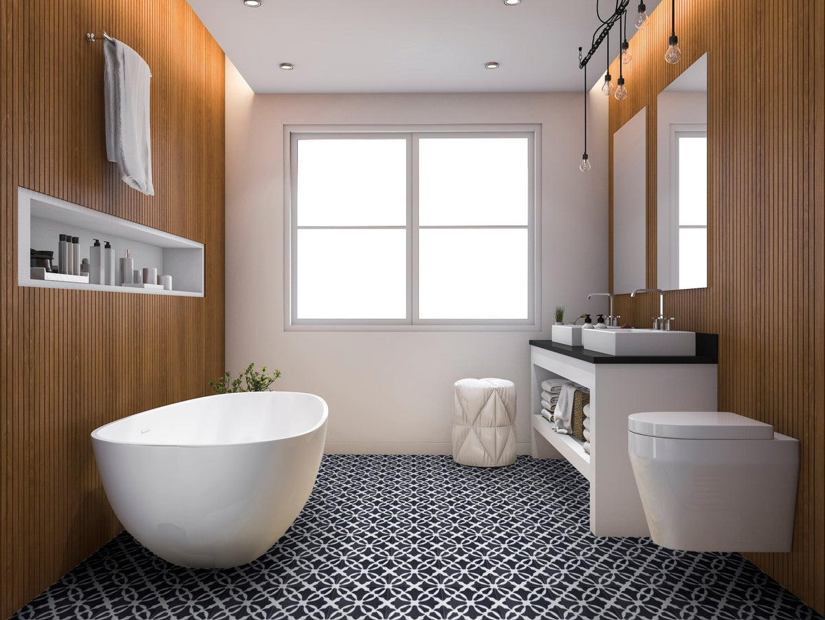 Paris Series: 8” x 8" - LiLi Tile bathroom 