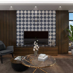 Petite Two-Tone Diagonal Tile: 4” x 4” - LiLi Tile 