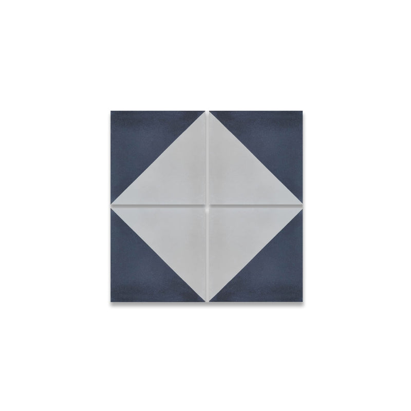 Petite Two-Tone Diagonal Tile: 4” x 4” - LiLi Tile