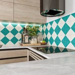 Petite Two-Tone Diagonal Tile: 4” x 4” - LiLi Tile 