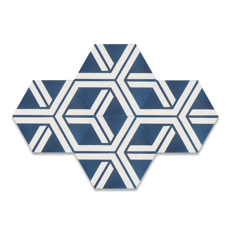 Rete Hexagon Cement Tile - LiLi Tile