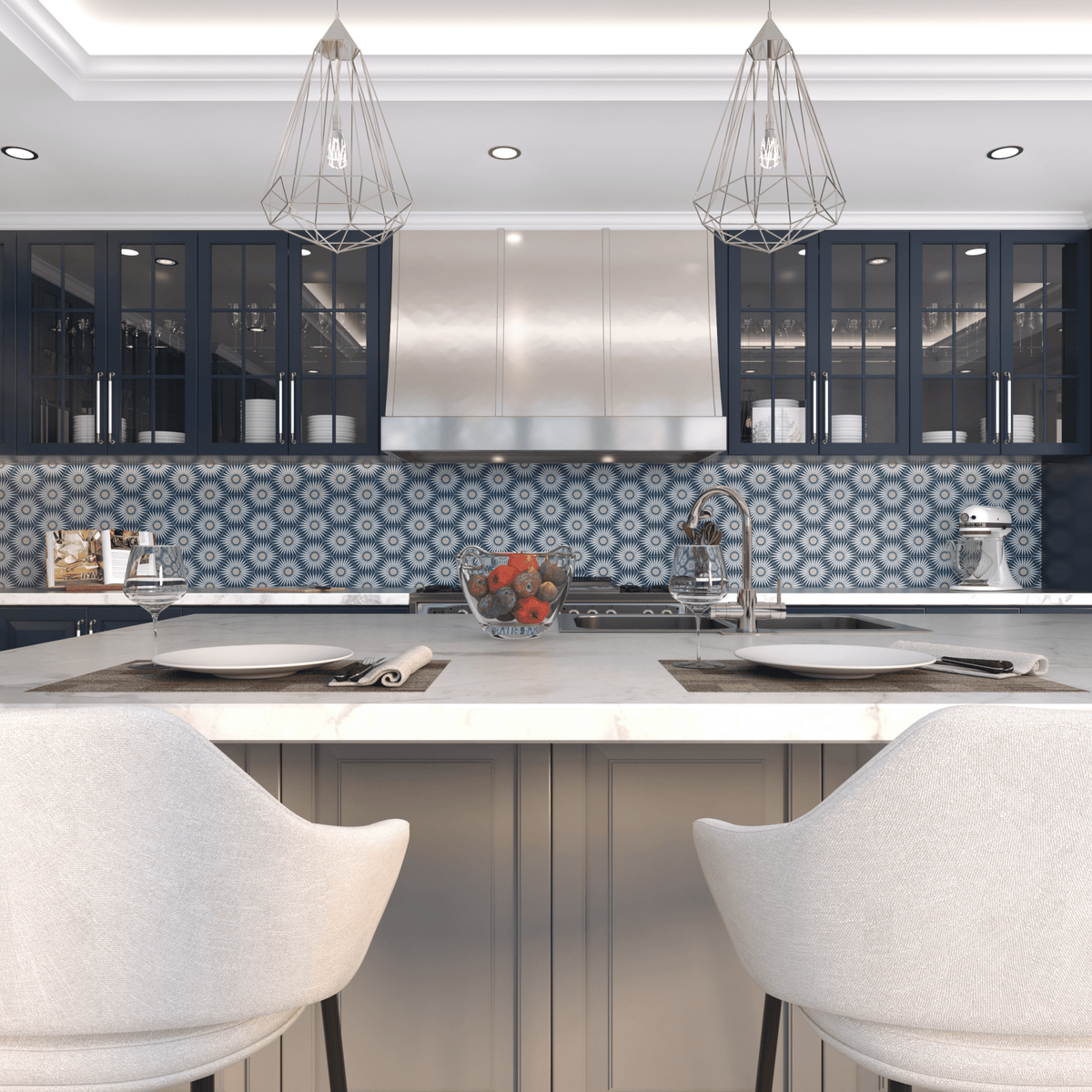 Rise Hexagon Tile: 6” x 7” - LiLi Tile kitchen 