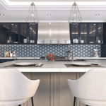 Rise Hexagon Tile: 6” x 7” - LiLi Tile kitchen 