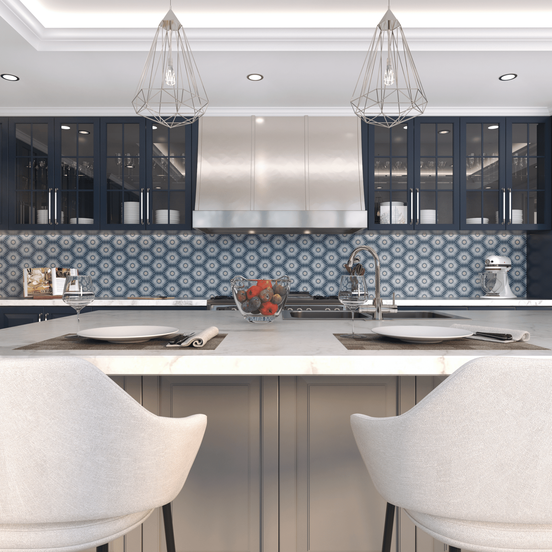 Rise Hexagon Tile: 6” x 7” - LiLi Tile kitchen 