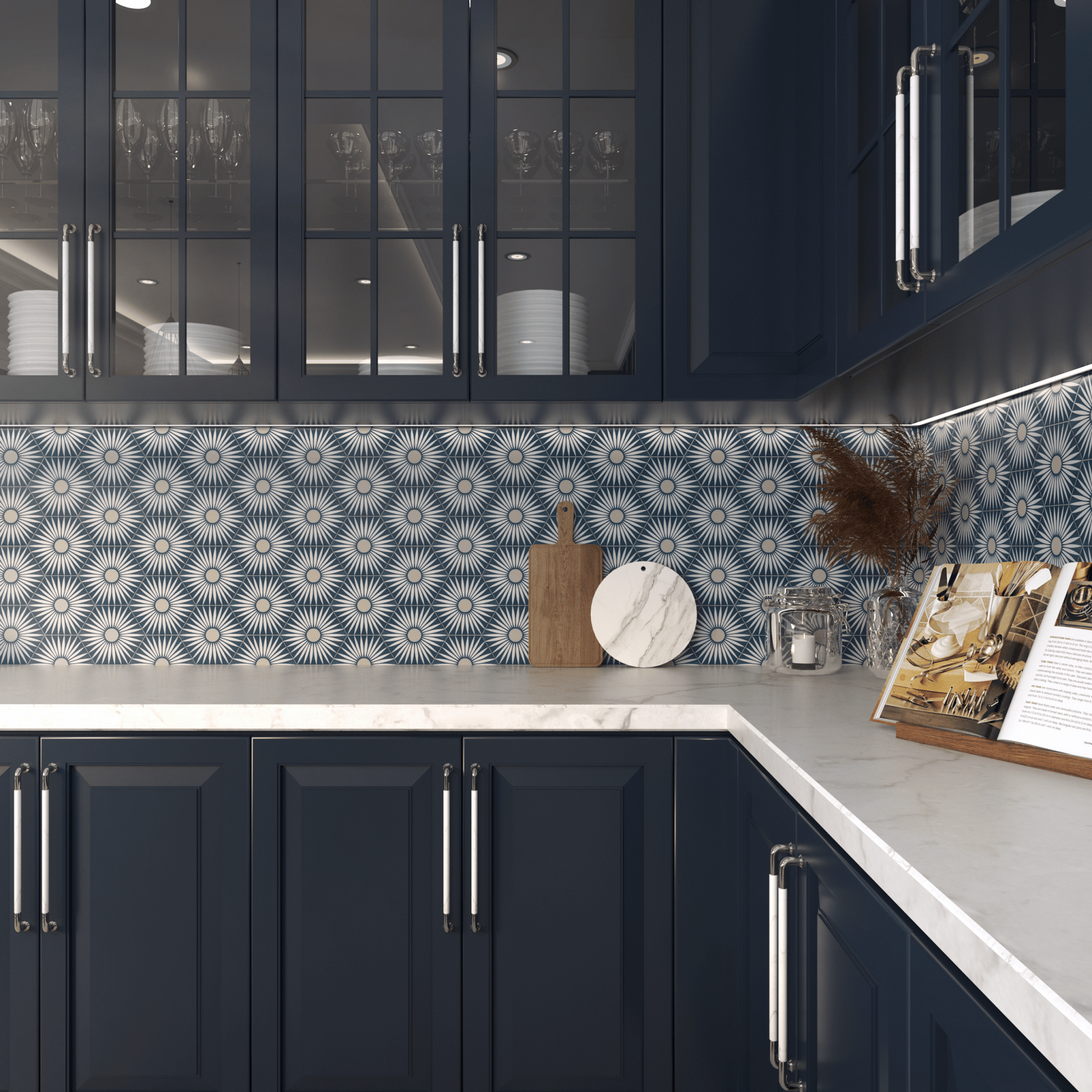 Rise Hexagon Tile: 6” x 7” - LiLi Tile kitchen 