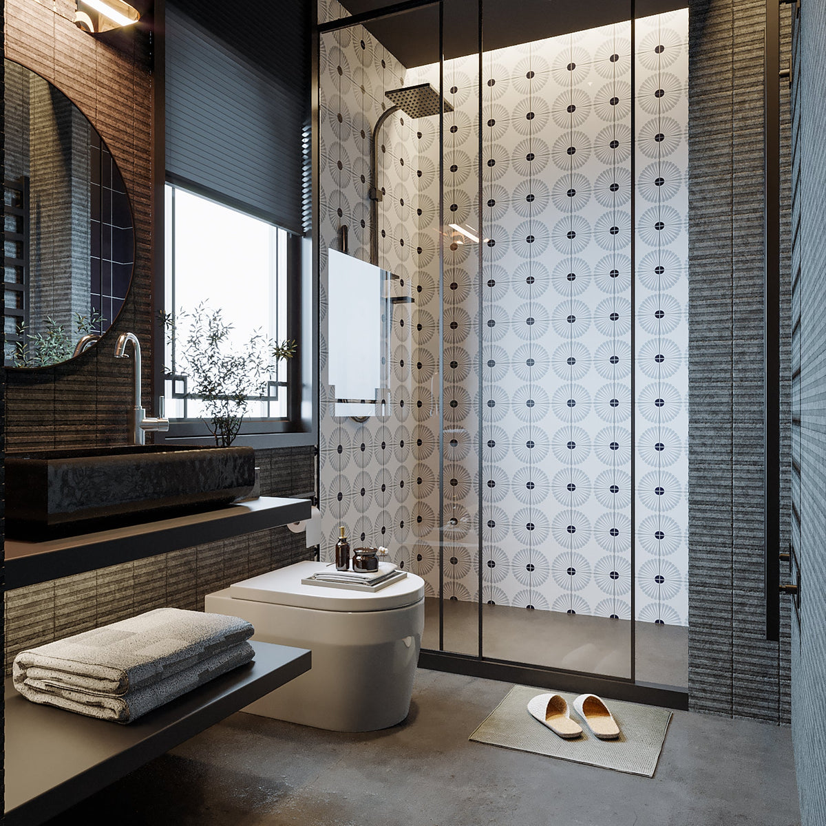Rita Series: 8” x 8” - LiLi Tile shower 