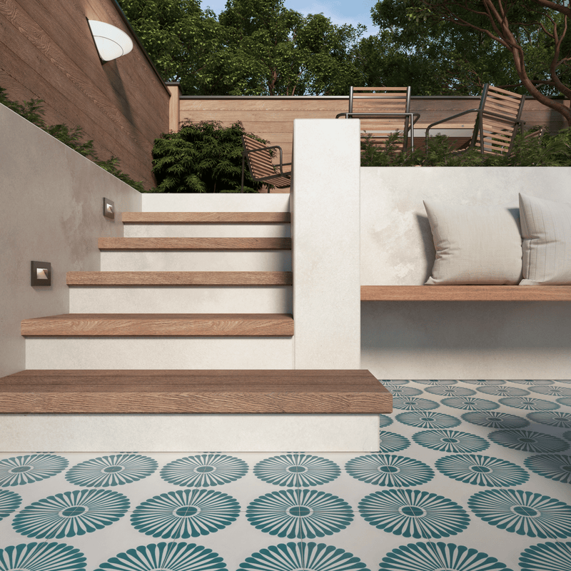 Rita Series | 8” x 8” Handcrafted Encaustic Cement Tiles