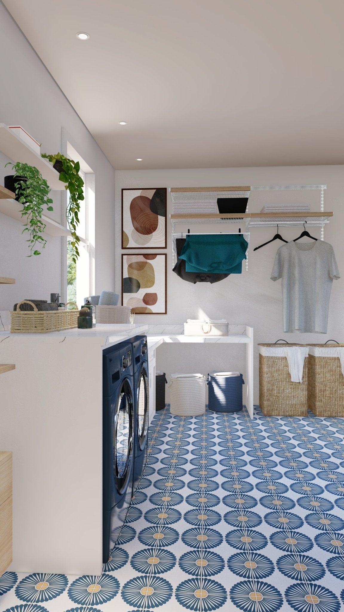 Rita Series: 8” x 8” - LiLi Tile laundry 