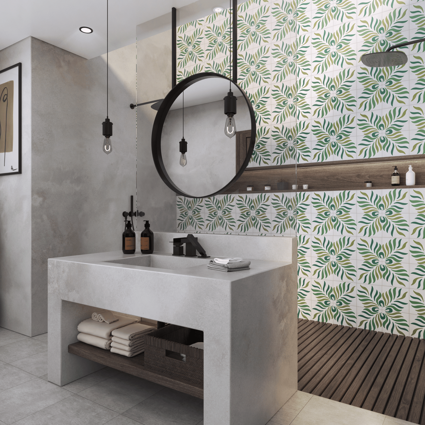 Savannah Cement Tile - LiLi Tile 