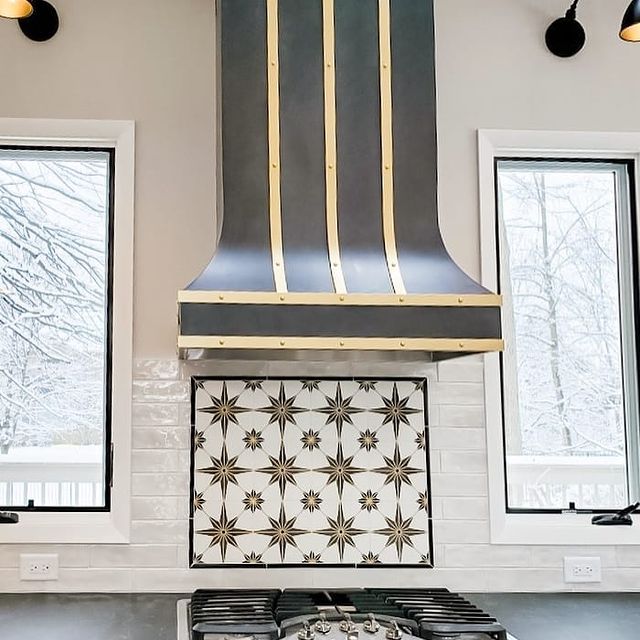 These star-inspired Sky 3 cement tiles are perfect for backsplashes, accent walls, and stunning floors.