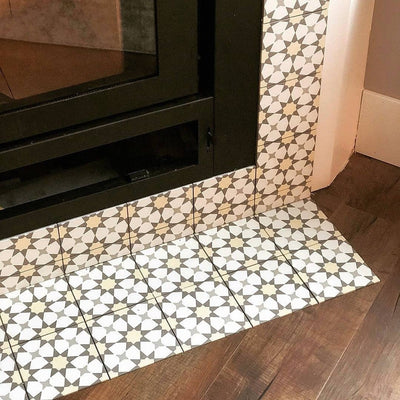 These magical Spark 3 cement tiles are perfect for backsplashes, accent walls, and stunning floors.