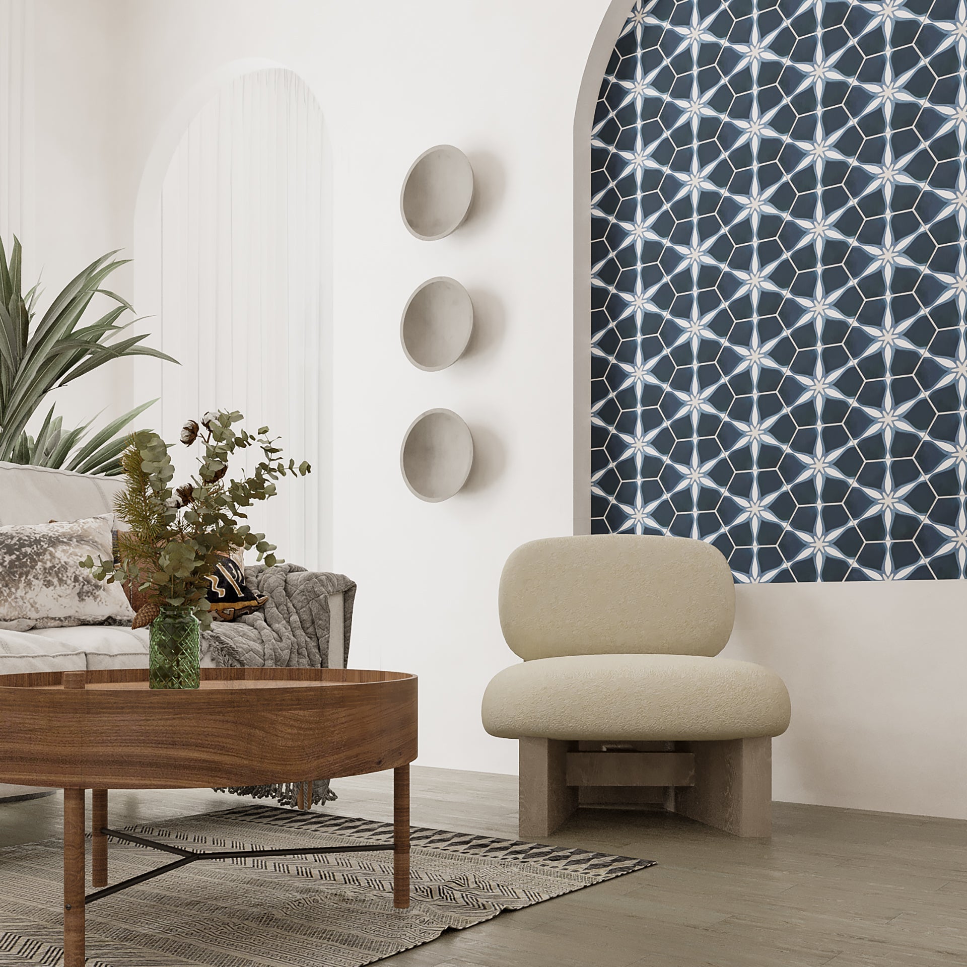 Starfish Hexagon Cement Tile - LiLi Tile 