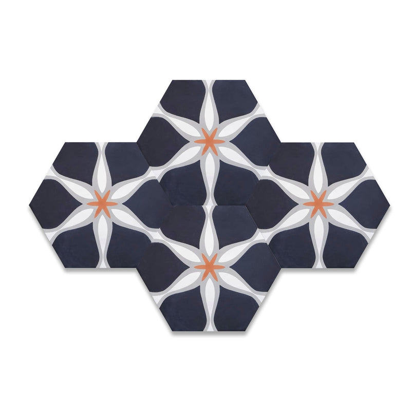 Starfish Hexagon Cement Tile