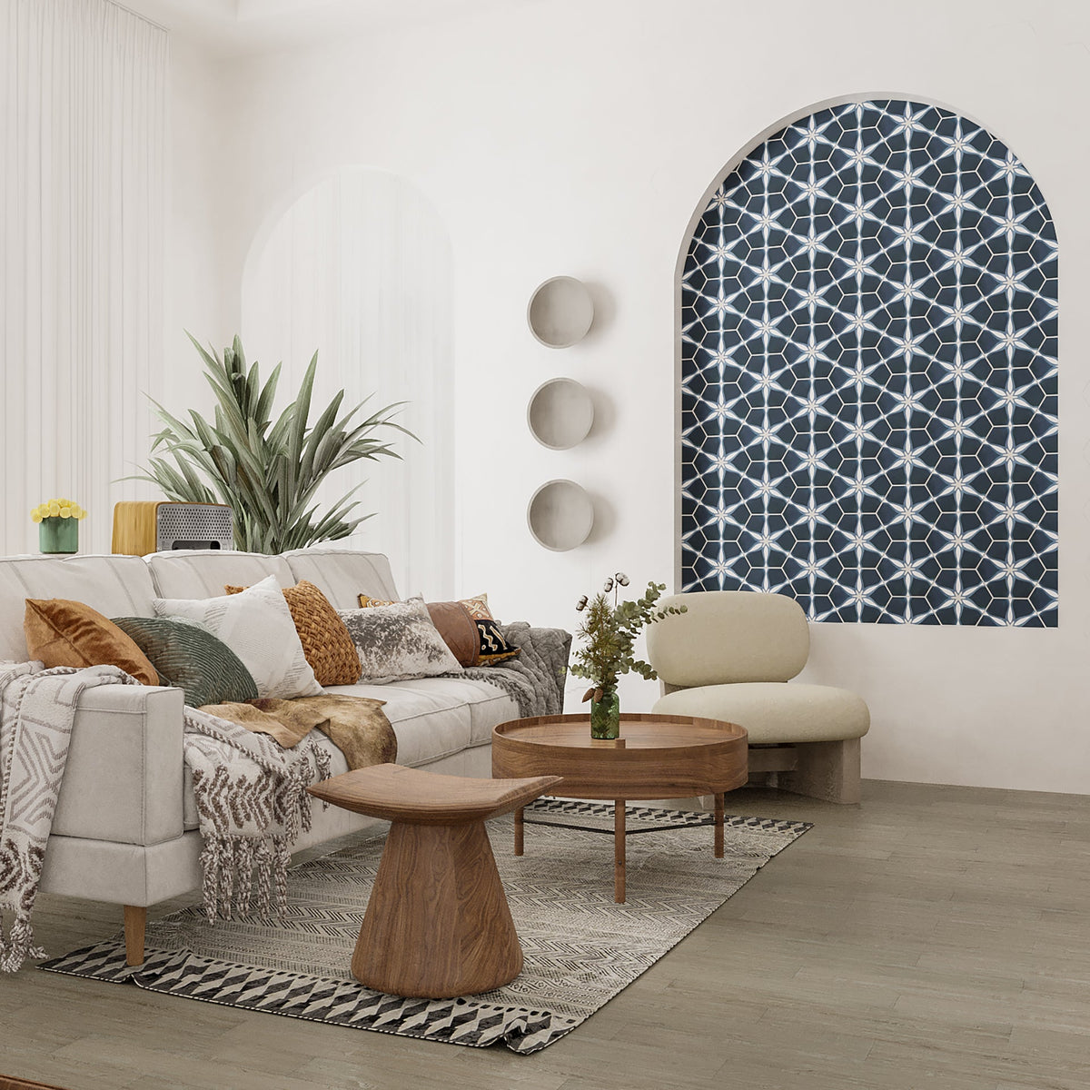 Starfish Hexagon Cement Tile - LiLi Tile 