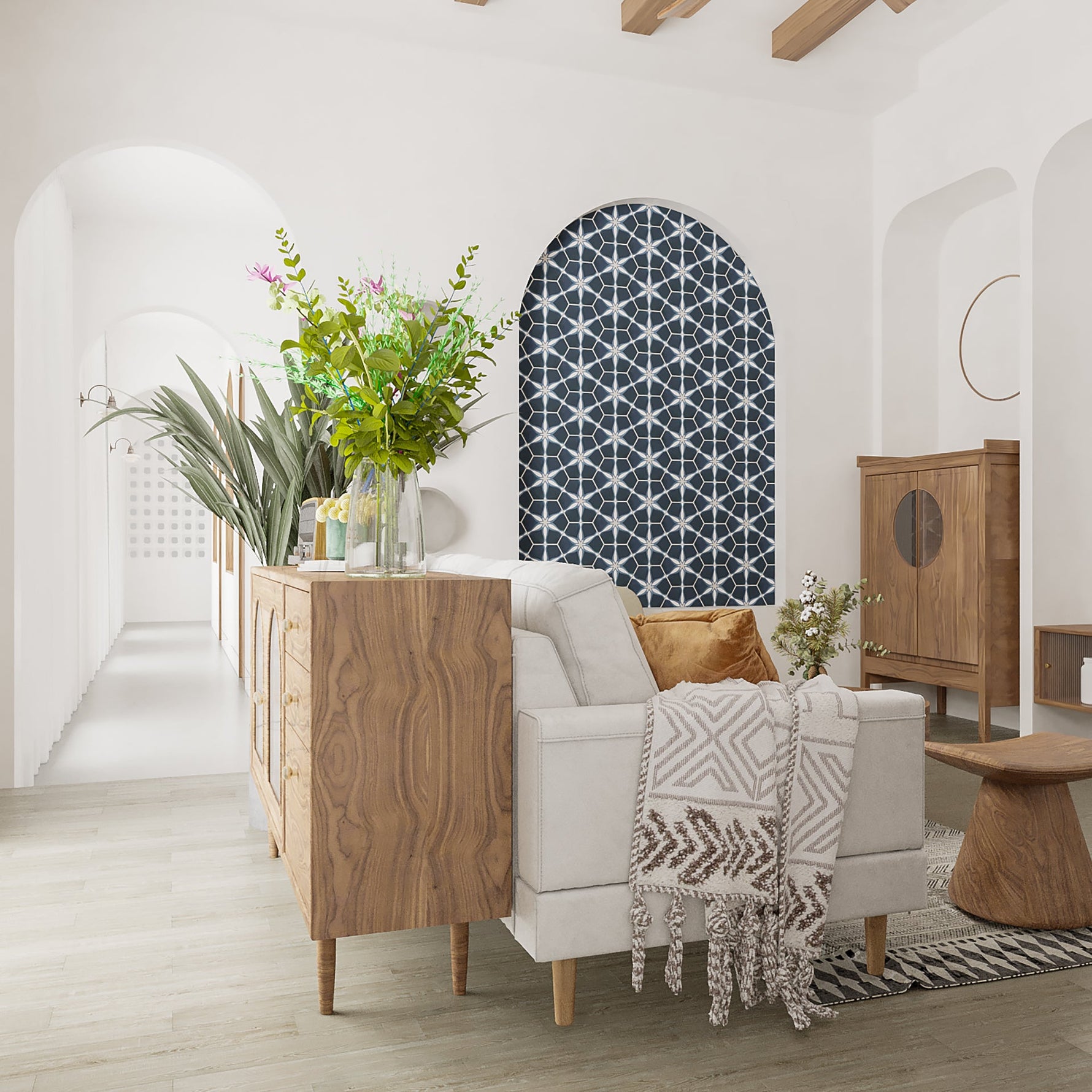 Starfish Hexagon Cement Tile - LiLi Tile 