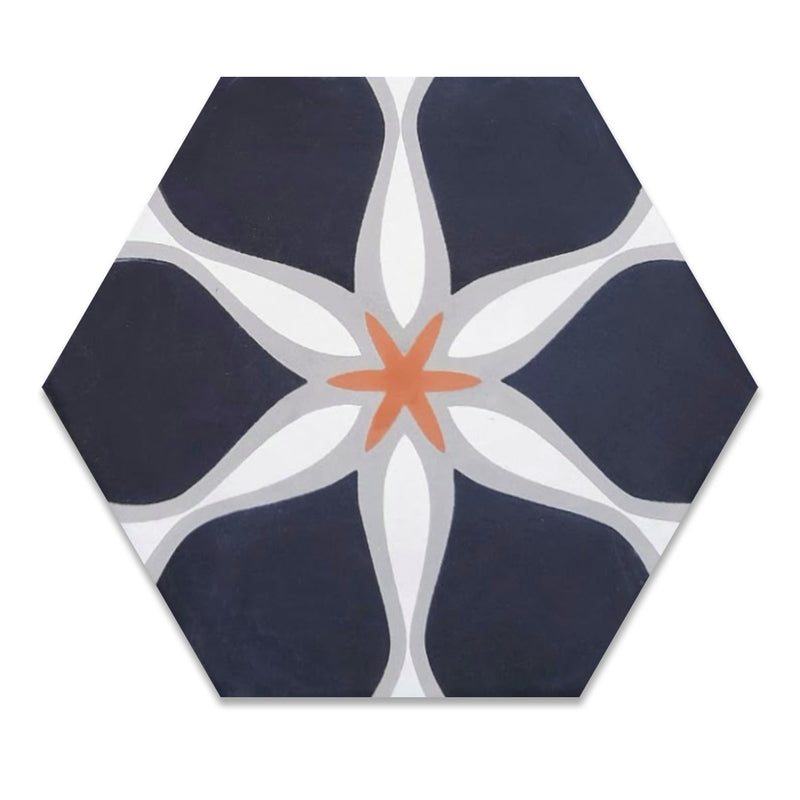 Starfish Hexagon Cement Tile - LiLi Tile
