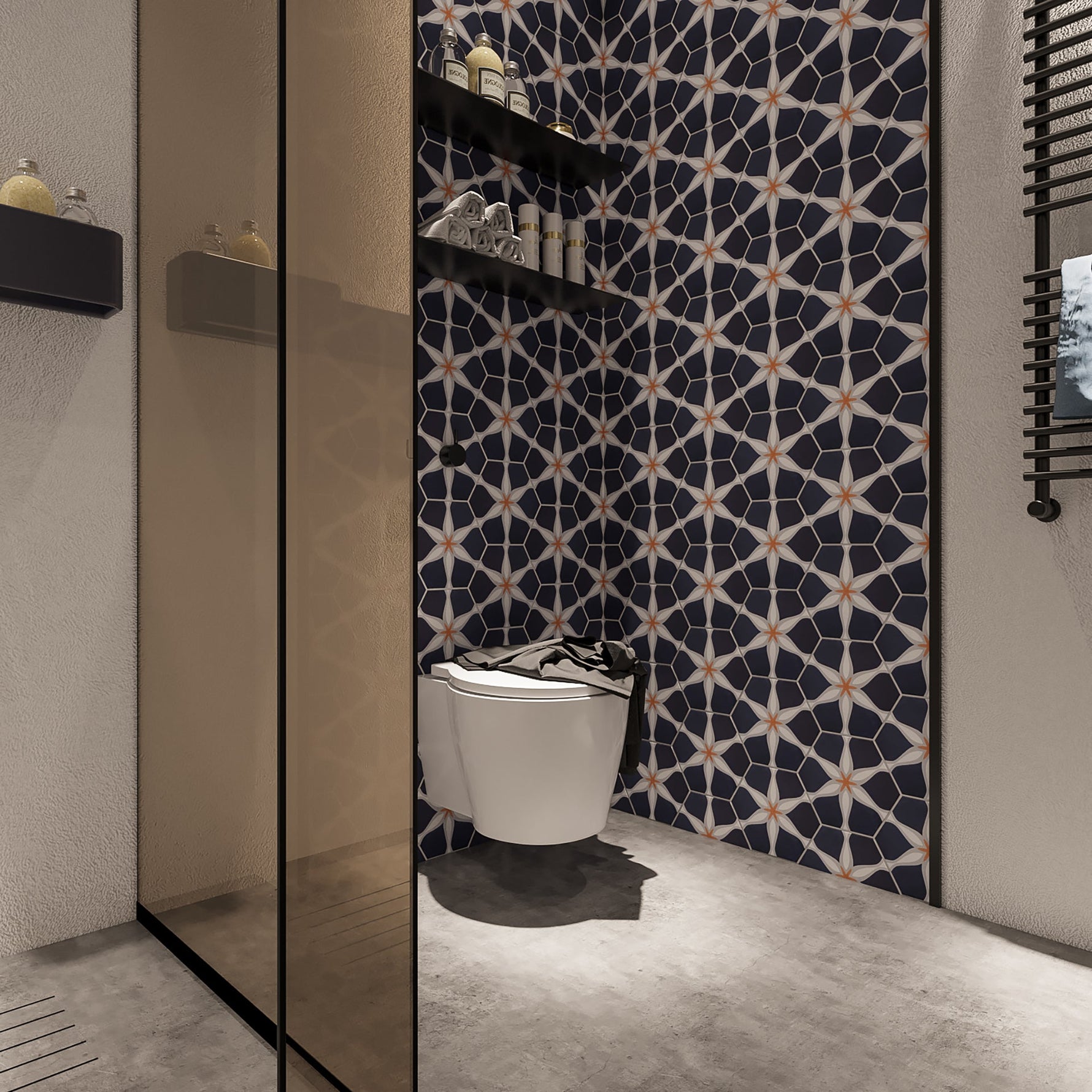 Starfish Hexagon Cement Tile - LiLi Tile 
