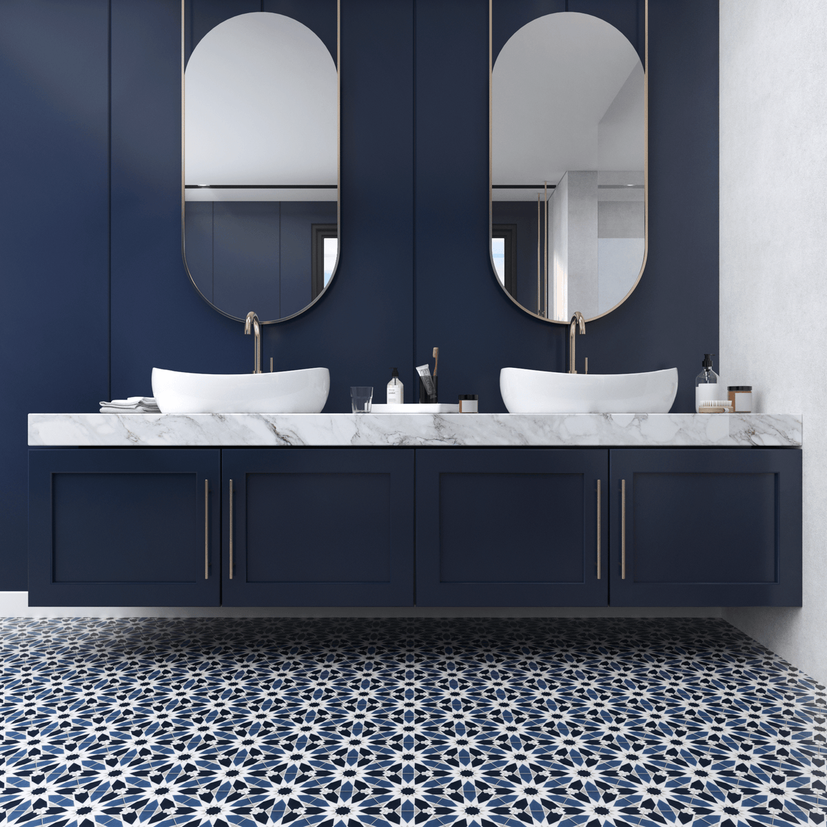Sunny Hex Cement Tile - LiLi Tile 