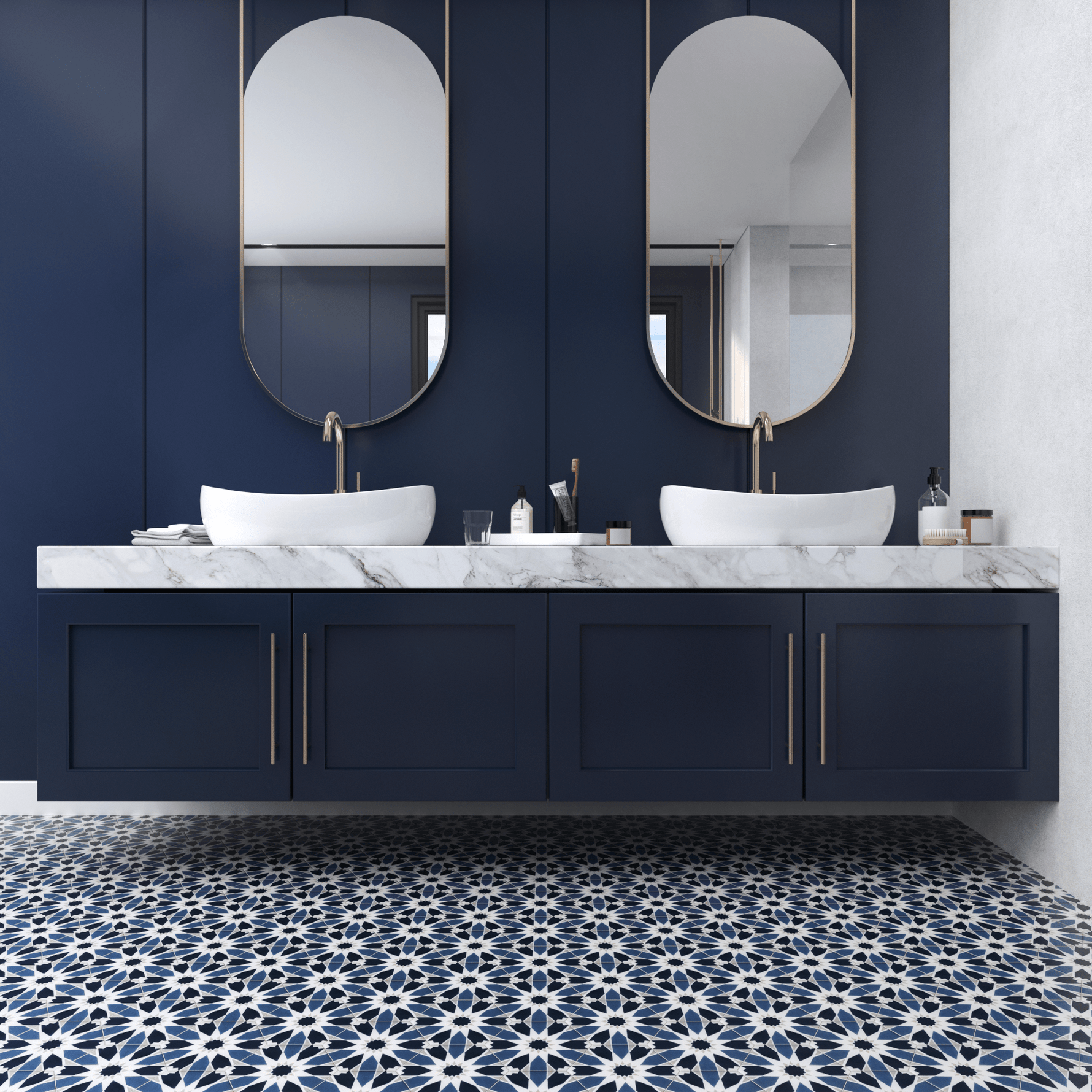 Sunny Hex Cement Tile - LiLi Tile 